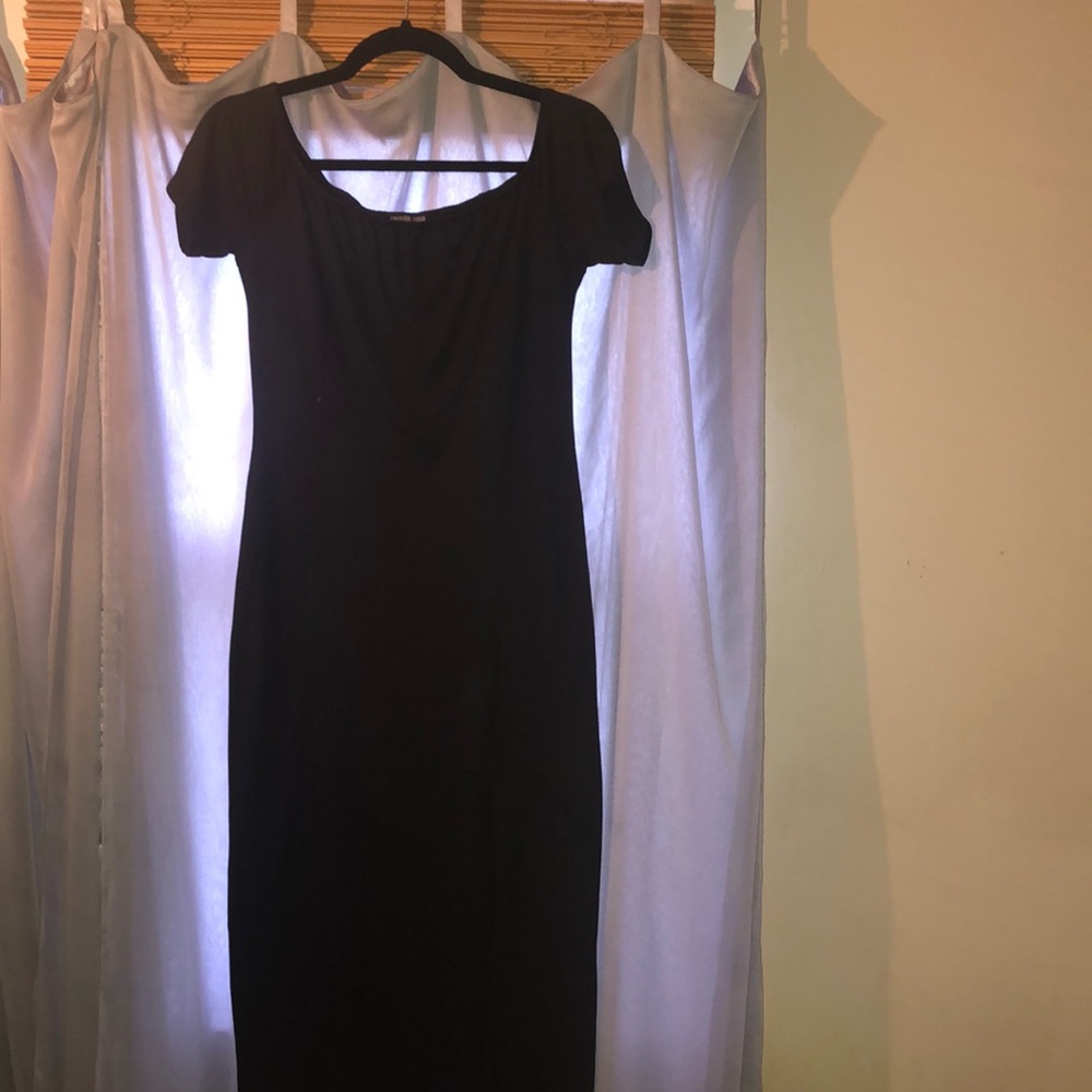 Short Sleeve Split Dress